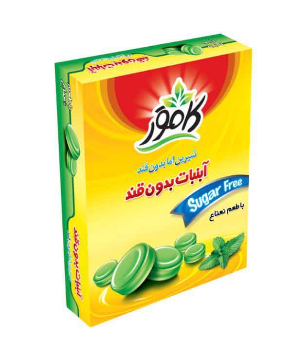 آبنبات نعنا بدون قند و رژیمی کامور